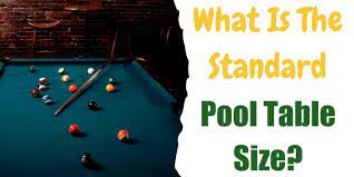 what is the standard pool table size