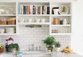 open shelving in my kitchen