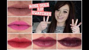 revolution rose gold lipstick swatches