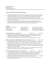 Real Estate Project Manager Job Description Executive Resume