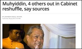 Image result for muhyiddin sacked from cabinet