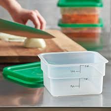 food storage container and green lid