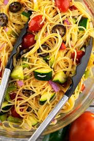 Of thin spaghetti in a pot until tender with 1 tbsp. Italian Spaghetti Salad One Pot Recipes