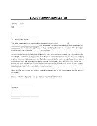 lease termination letter template get