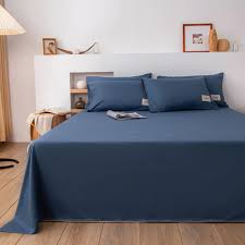 Washed Cotton Bed Sheets Solid Color