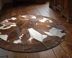 patchwork cowhide area rug