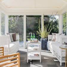 White Wicker Sunroom Sofas Design Ideas