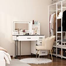 lighted mirror and shelves kf210211