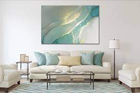 Turquoise Wall Mural Sweden