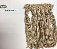 or 3 beige heavy duty knot fringe