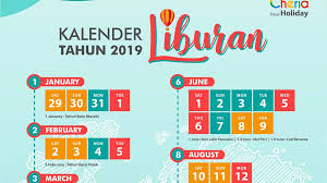 Kalender 2019 2020 libur nasional cuti bersama for. Ini Jadwal Kalender Cuti Panjang Tahun 2019 Travel Pelopor Paket Tour Wisata Halal Dunia