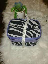 zebra print purple box makeup case w