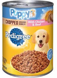 Pedigree Puppy Chopped Ground Dinner With Chicken Beef Canned Dog Food 13 2 Oz Case Of 12