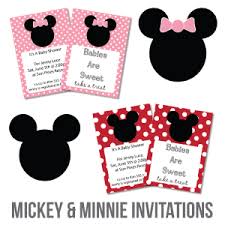 Free Mickey Mouse Baby Shower Invitations Clipart Minnie