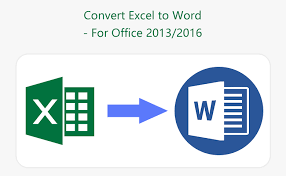 how to convert excel to word doent