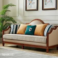 clic indian teak wood sofa set