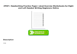 I hope you enjoy the pack. Pdf Handwriting Practice Paper Lined Exercise Worksheets For Right