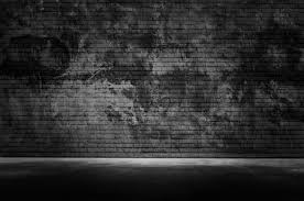 Old Grunge Dark Wall With Light Black