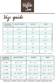 Matilda Jane Size Chart Baby Clothes Size Chart Baby