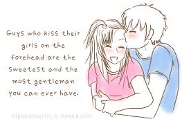 A forehead kiss is a sign of adoration and affection. Quotes When You Kiss A Girl Quotesgram