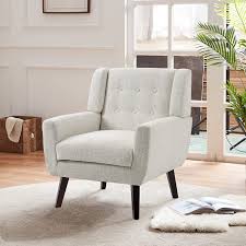 accent chair linen upholstered