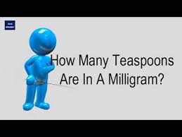How Many Teaspoons Are In A Milligram Youtube