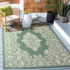 safavieh outdoor cy6332 32221 courtyard dark green beige rug 8 x 10