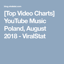 Top Video Charts Youtube Music Poland August 2018