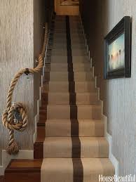 navy geometric stair runner