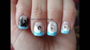 nail art design blue french manicure 4