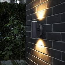 Lutec 2 Light Black Led Outdoor Wall