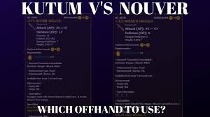 Black Desert Online Xbox One Kutum Vs Nouver Which Offhand Subweapon Is Best Lets Take A Look