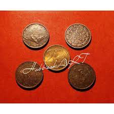 set of 4 diffe rare euro coins in