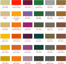 Ral Colour Chart Ral Colours