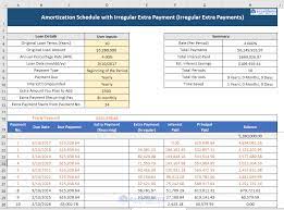 irregular payments in excel