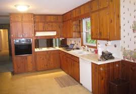 amber s 1961 knotty pine kitchen before