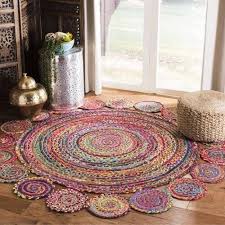 100 jute round carpet door mats for