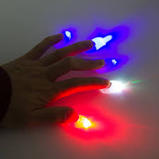 Magic Light Up Thumbs Fingers Trick Appearing Light Close Magic Thumb Toys