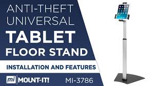 secure universal tablet floor stand
