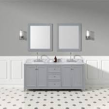 modern console double sink vanity