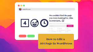 how to edit a 404 page in wordpress