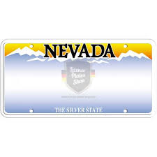 nevada state license plate embossed