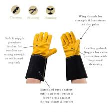 Stowe Luxury Leather Gauntlet Gloves