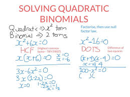 Quadratic Binomial Equations