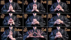 kuji-in 九字印 の結び方・手の組み方（臨兵闘者皆陣烈在前）九字切り・九字護身法 Japanese Nine Hand Seals Signs  