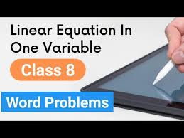Linear Equation In One Variable Class 8