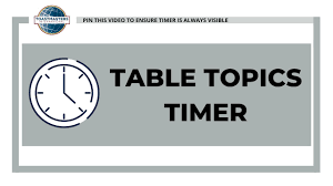 table topics timer with time you