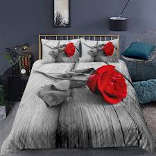 Duvet Cover Rose Flower Bedding Set