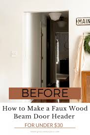 faux wood beam door header