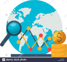 World Stock Market Chart Dollar Stock Vector Art